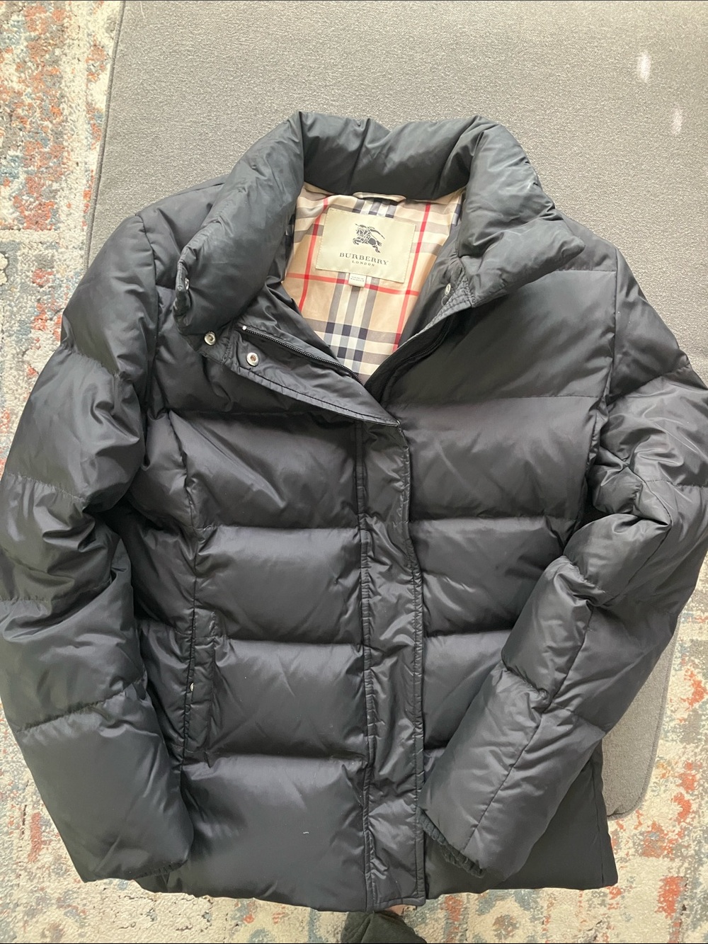 Authentic Burberry Black Women's Puffer Jacket
